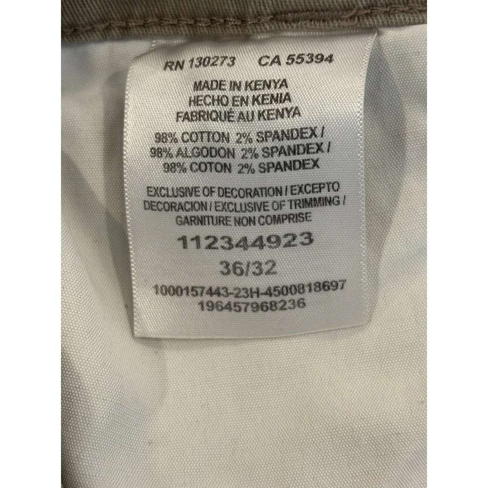 Wrangler Regular Taper Cargo Pants Mens 36x32 Tan Khaki Stretch 112344923